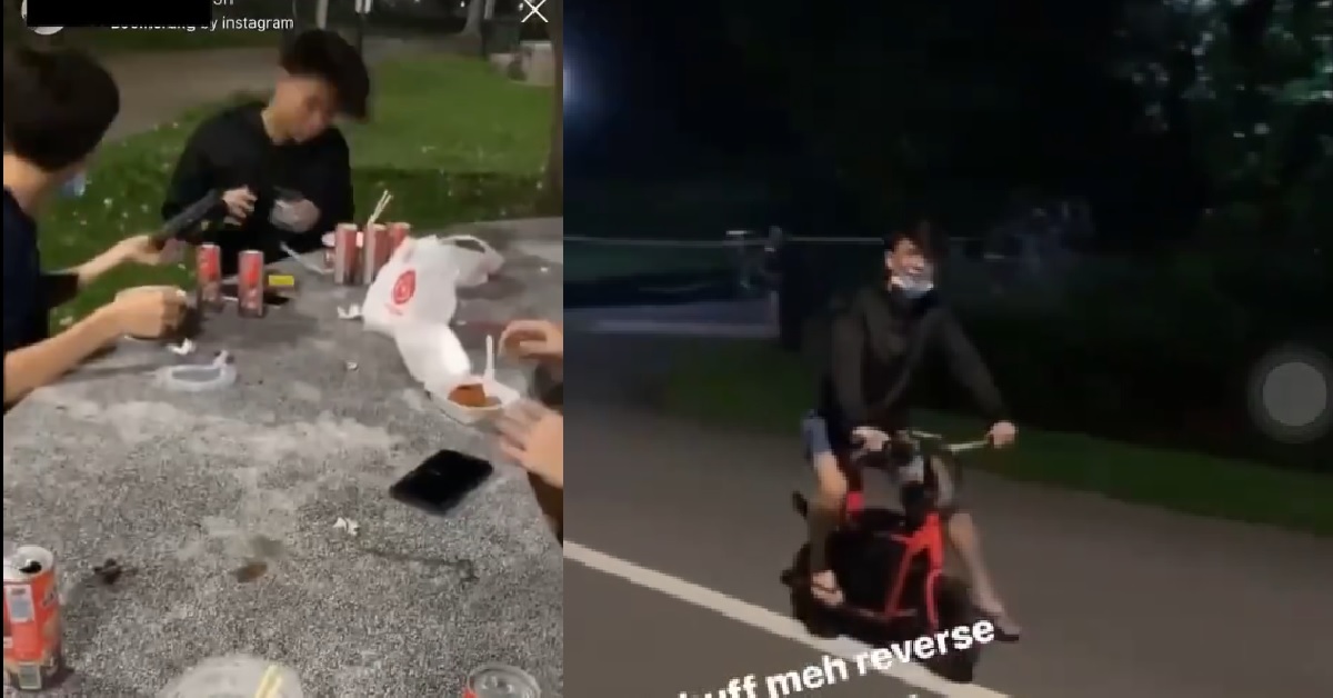 YOUNG PUNKS ON PMD PARTY AND EAT, FLOUTING CB RULES