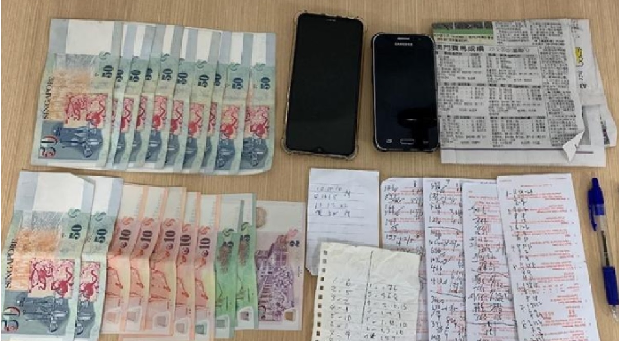 6 MEN ARRESTED FOR ILLEGAL GAMBLING @ WOODLAND & MARSILING