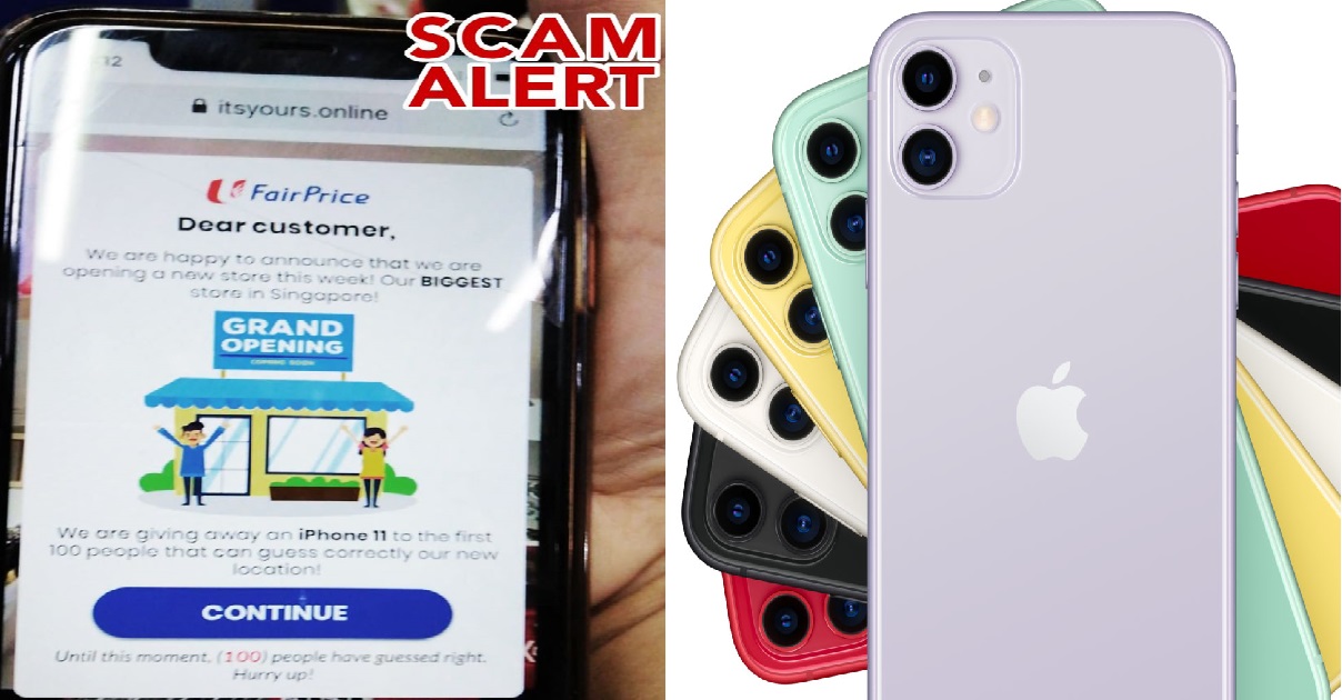 FREE IPHONE 11 GIVEAWAY BY NTUC IS A SCAM