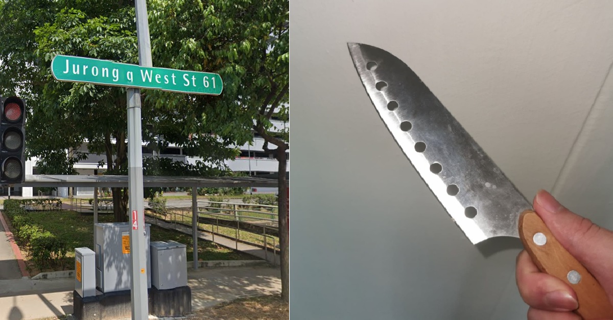 JURONG WEST: CHASING MIDDLE-AGE MAN WITH 10CM KNIFE