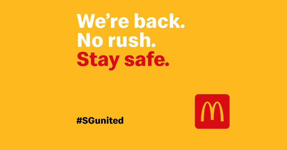 MCDONALD’S IS BACK FOR DELIVERY AND TAKEAWAY STARTING MAY 11, 2020