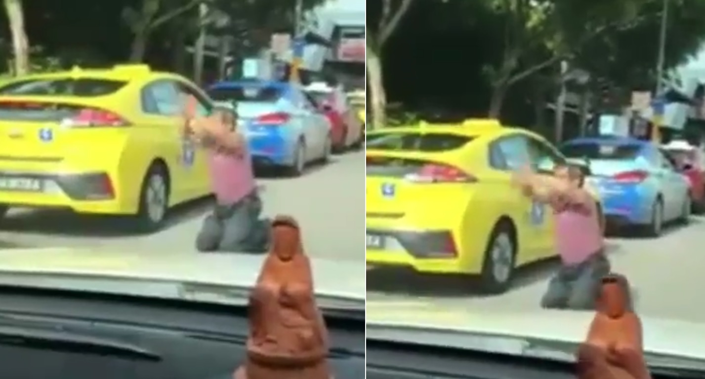 UNCLE STEPS OUT OF TAXI KNEELS DOWN AND STARTED PRAYING, HEARTBREAKING
