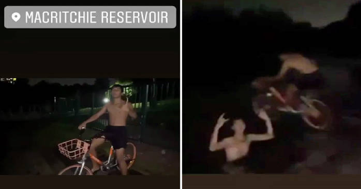 YOUNG PUNKS TRESPASSED MACRITCHIE RESERVOIR, POLICE CASE