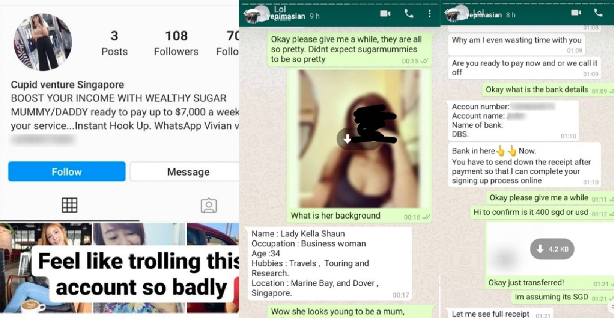 S’POREAN TROLLS “SUGAR MUMMY” SCAMMER FOR 3 HOURS