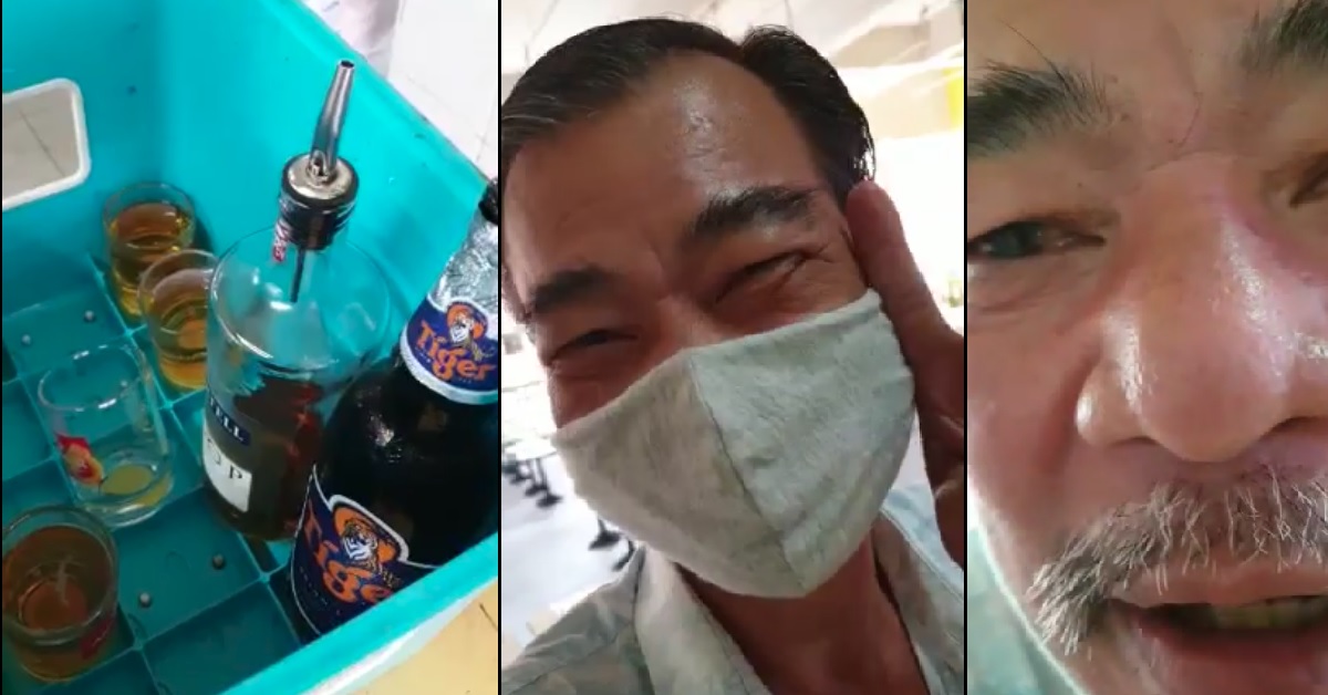 UNCLE DRINKING AT CHINATOWN, SHOOTS VIDEO TO JIO FRIEND