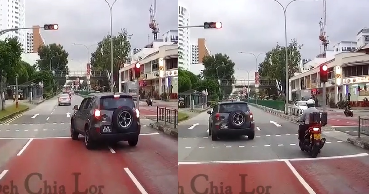 SPEEDING CAR SWERVES TO AVOID HITTING MOTORCYCLE, CAR THEN SPEEDING CAR SWERVES TO AVOID HITTING MOTORCYCLE, CAR THEN