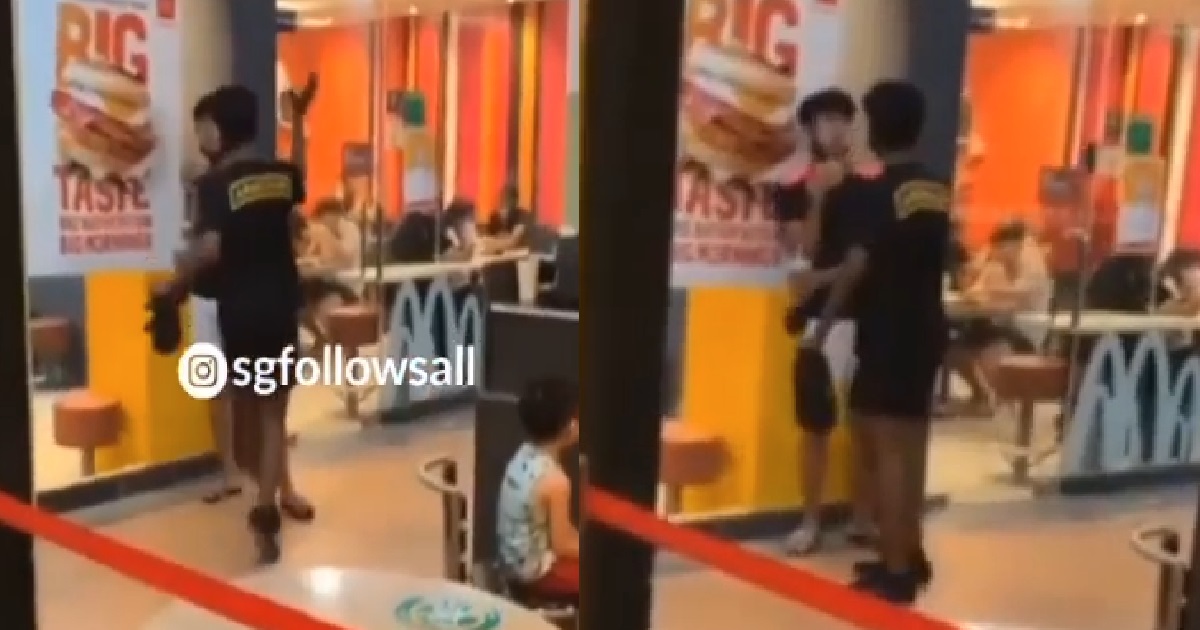 YOUNG PUNK GREETS HIS FRIEND BY SHOUTING AT HIS FACE IN FRONT OF STRANGERS