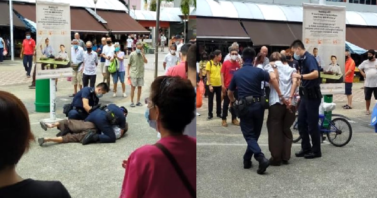 UNCLE REFUSED TO WEAR MASK AND PUSHED POLICEMAN, ARRESTED ON THE SPOT
