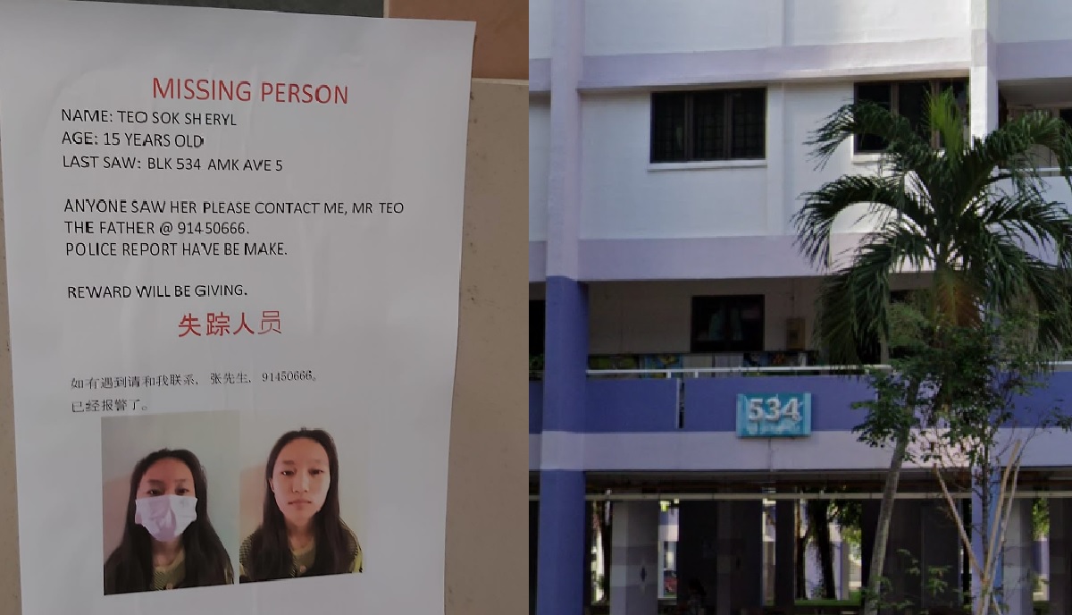 15 Y.O GIRL MISSING, LAST SEEN AT ANG MO KIO AVENUE 5