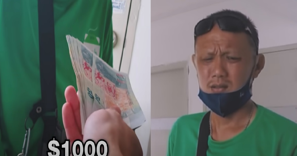 S’PORE GUY ORDERS GRABFOOD AND TIPS DELIVERY RIDER $1,000