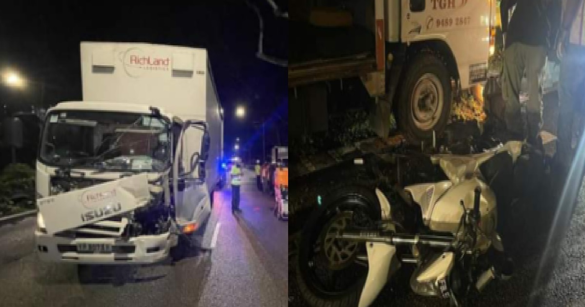 MOTORCYCLIST KILLED IN ACCIDENT AT PIE, LORRY DRIVER ARRESTED