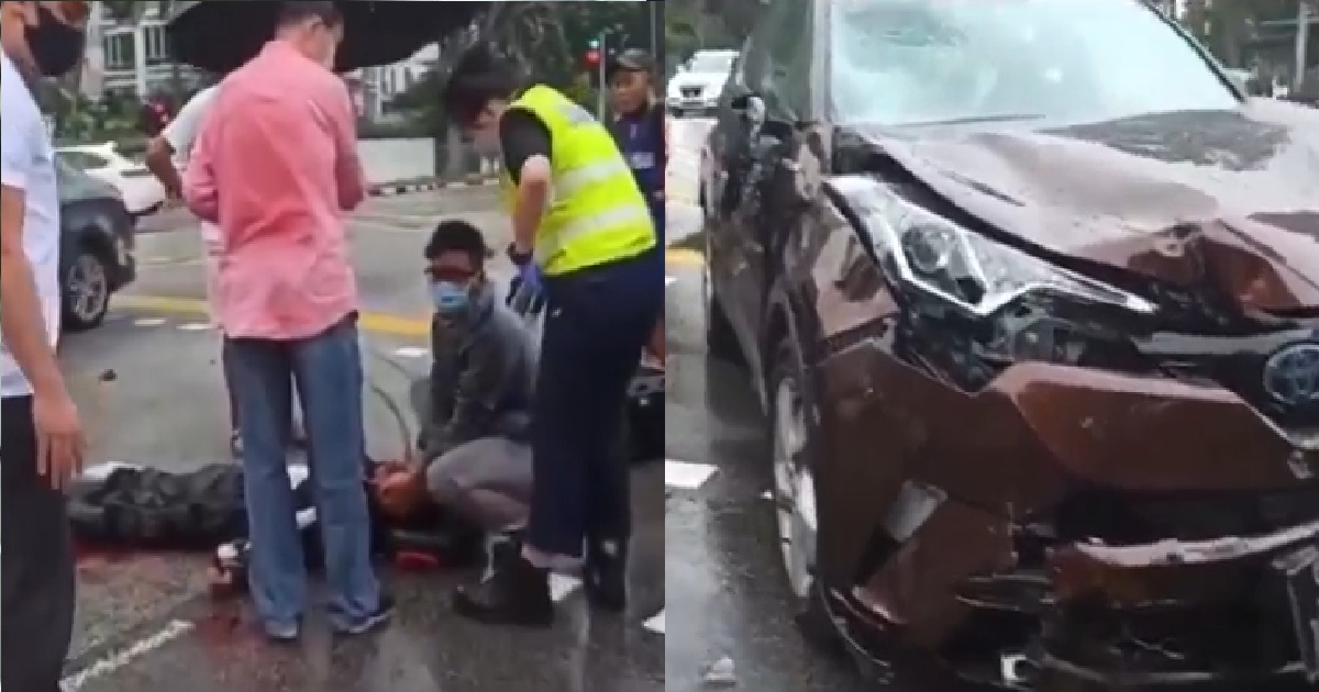 FATHER & SON ON MOTORCYCLE HIT BY CAR, WOMAN APPEALING FOR WITNESSES