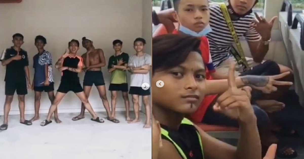 YOUNG PUNKS NEVER WEAR MASK, POSE LIKE BTS BOYBAND AND FLASH GANG SIGN