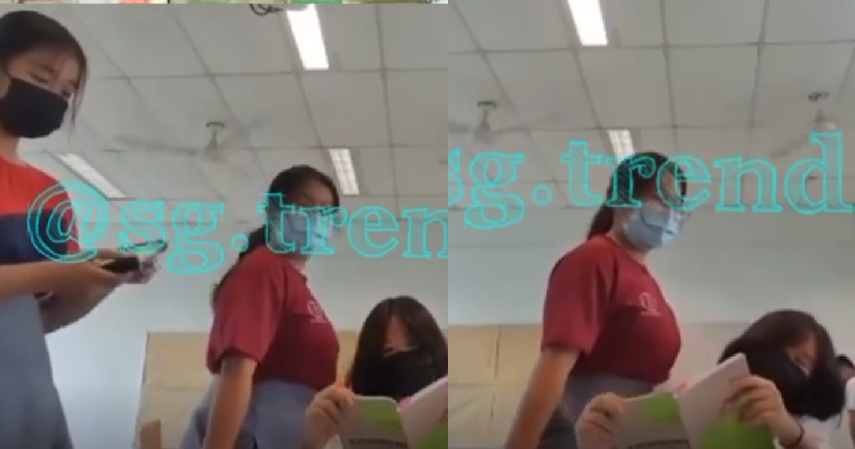 SEC SCH GIRL USE HER BOBS TO “ATTACK” FRIEND. IMPACT MADE HER HEAD FLY