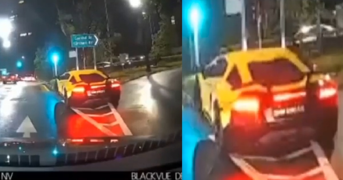 LAMBORGHINI DRIVER SUDDENLY FORGOT HOW TO DRIVE, DROVE UP A KERB INSTEAD