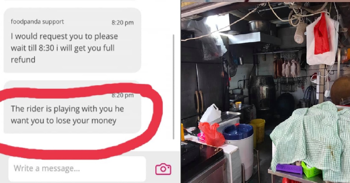 FOODPANDA CUSTOMER SUPPORT ALLEGEDLY TELLS CUSTOMER, “RIDER WANT YOU TO LOSE YOUR MONEY”