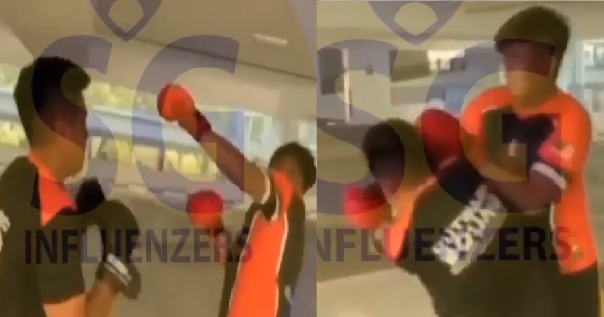 YOUNG PUNKS FIGHTING AT CARPARK, LOOK LIKE PIRATED VERSION OF FLOYD MAYWEATHER