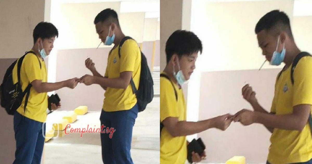 YOUNG PUNKS SMOKING AND SELLING CIGARETTES AT VOID DECK, “ENTREPRENEURSHIP”