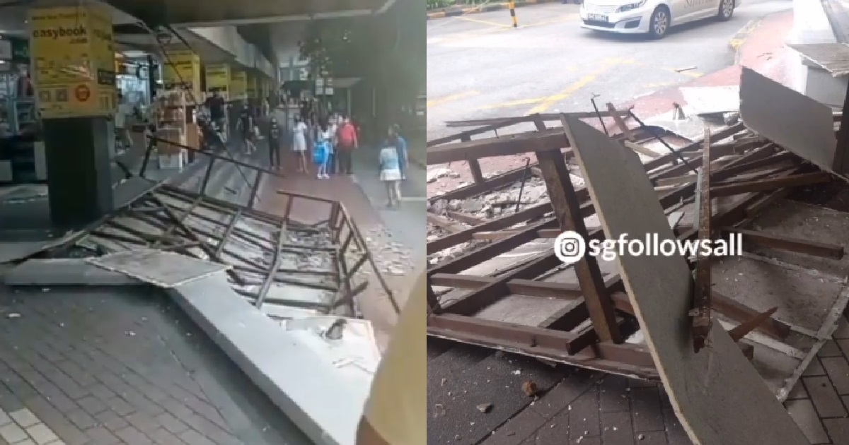 CEILING AT ENTRANCE OF GOLDEN MILE COLLAPSES