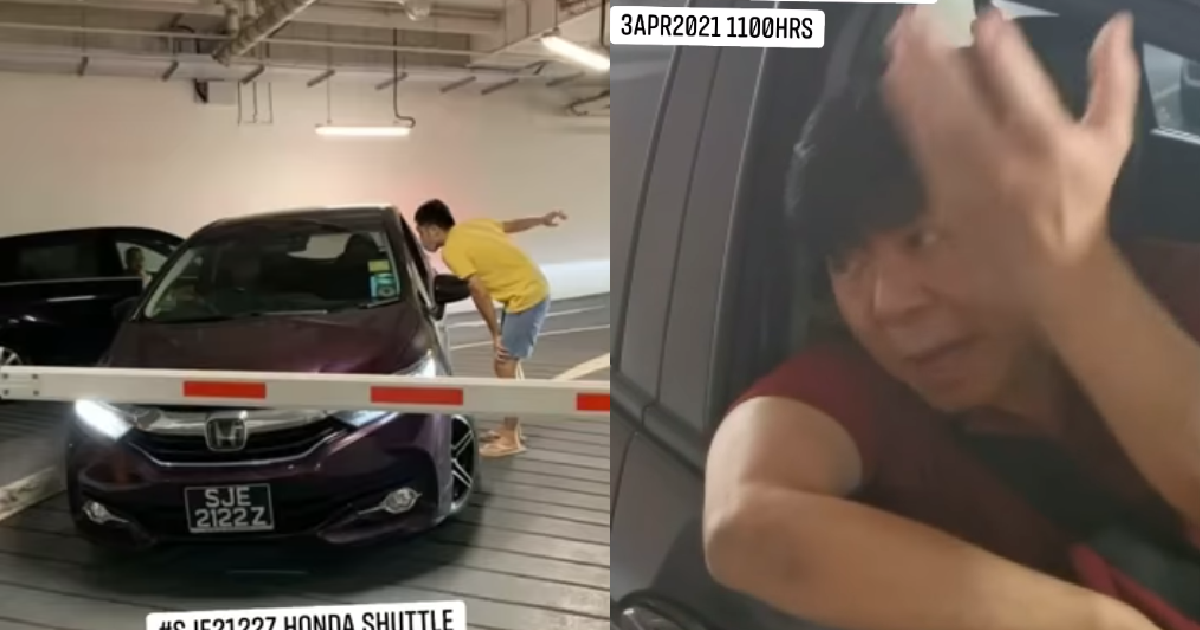 DRIVER BLOCKS UP CARPARK CAUSING JAM AFTER DENIED PARKING AT RESIDENT SECTION