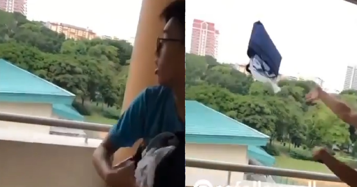 YOUNG PUNK THROWS HIS BAG AND TEXTBOOKS DOWN SCHOOL BUILDING