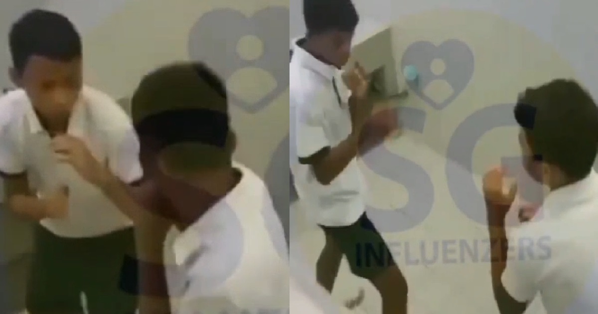 YOUNG PUNKS FIGHTING INSIDE TOILET IN FRONT OF AUDIENCE, 1 PUNCH = 1 POINT