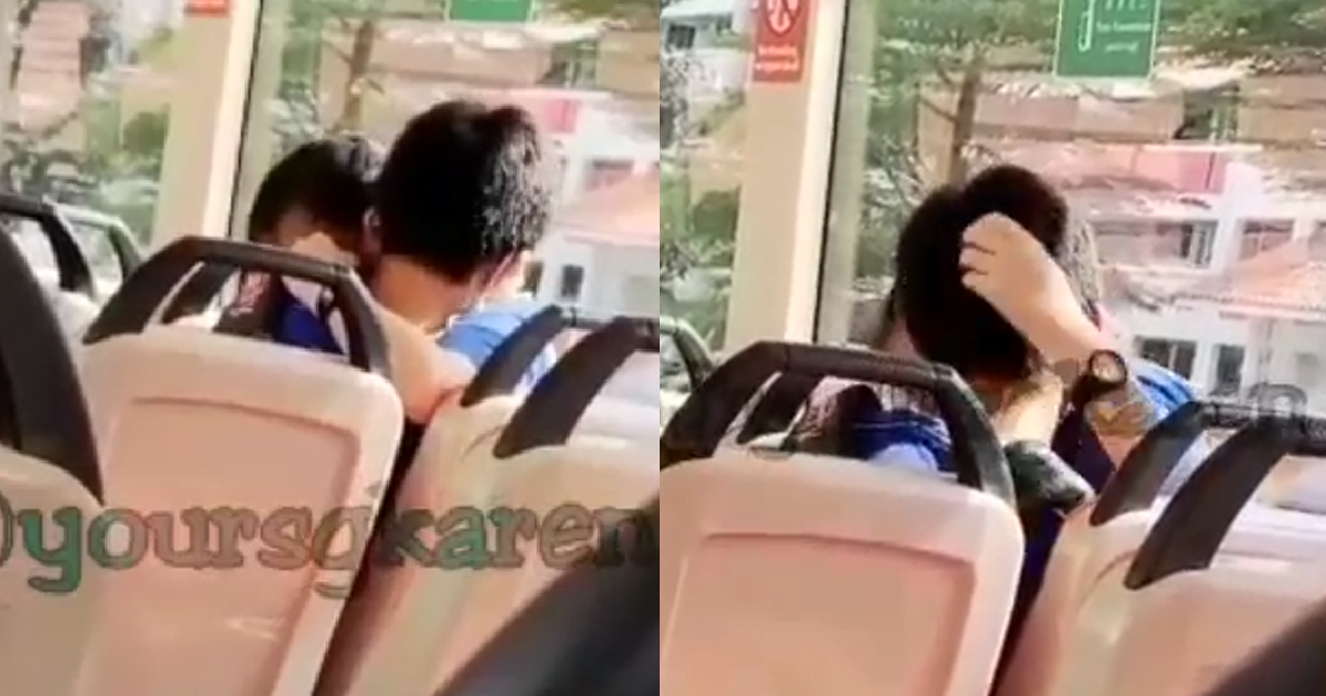 YP STUDENT CAUGHT ON BUS FRENCHING GF & GIVING HER LOVE BITE ON HER NECK