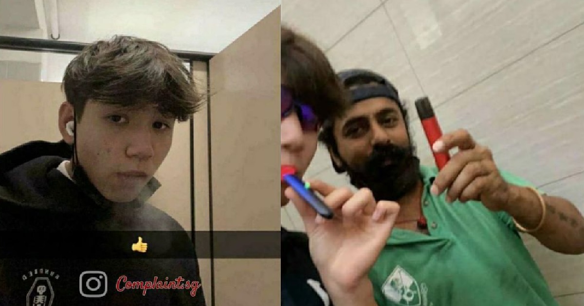 YOUNG PUNK VAPING INSIDE TOILET WITH HIS FRIEND, TAKE SELFIE TO PROVE FRIENDSHIP