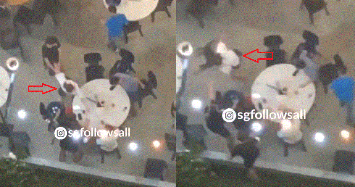 AH LIAN AUNTIE FIGHTS AT JURONG COFFEESHOP. THROWS CHAIR TO SHOW HER RAGE