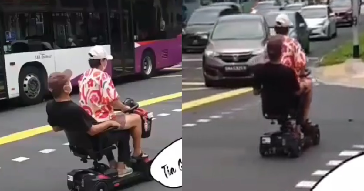 LOVING OLD COUPLE SEEN RIDING ON PMA TOGETHER (HEARTWARMING)