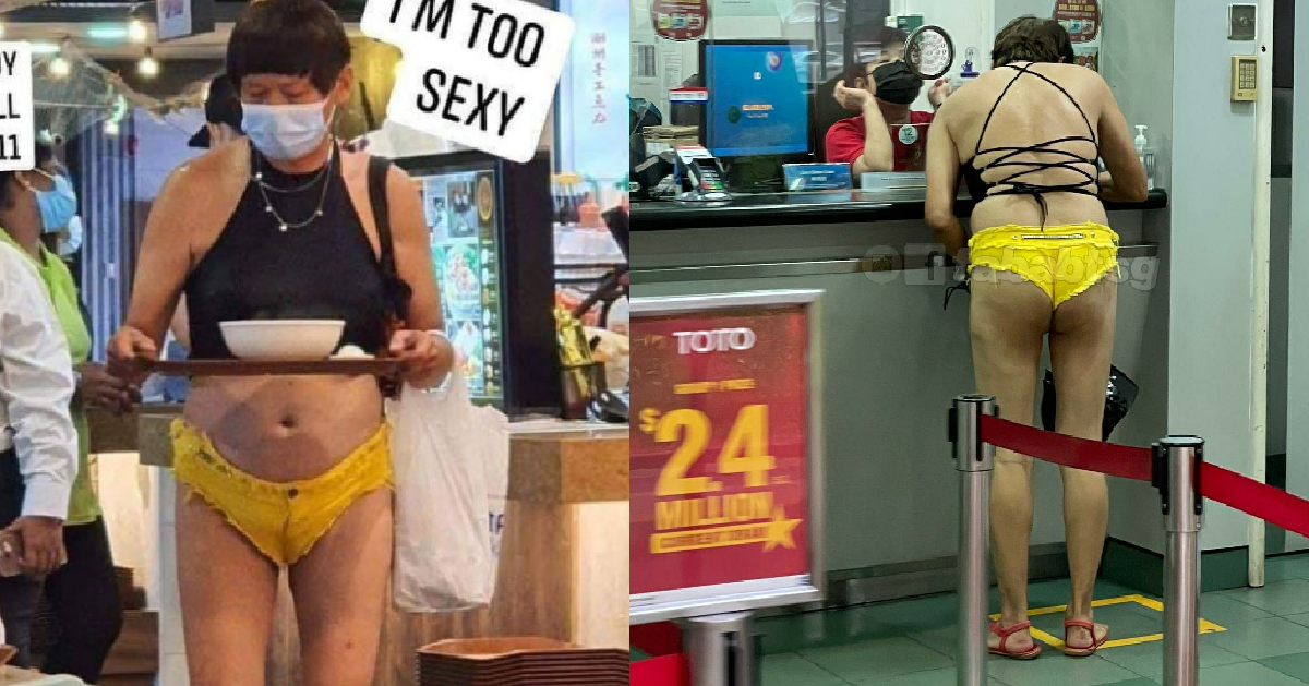 MAN WEARING HIS SIGNATURE PANTIES & S*XY TOP SPOTTED BUYING 4D