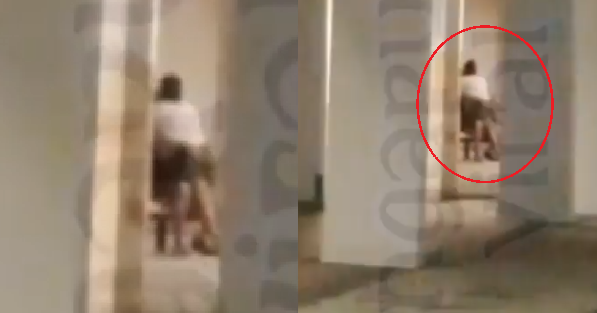 YP TAKES OFF TROUSERS & PIAK AT HDB VOID DECK. ACTIONS CAUGHT ON CAM