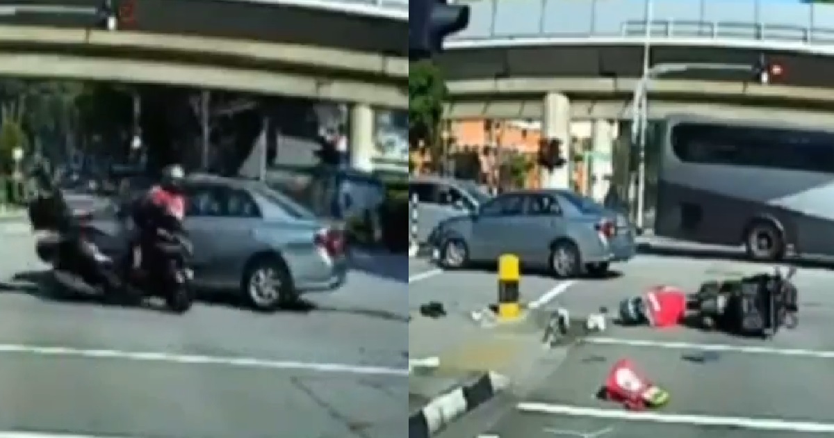 FOODPANDA RIDER KENA BANG BY CAR AT JUNCTION, FOOD FLY EVERYWHERE