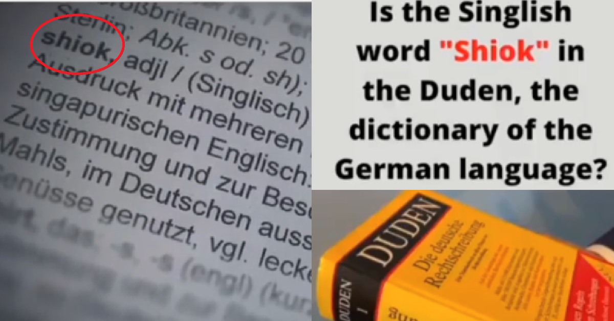 S’PORE’S SINGLISH WORD SHIOK MADE IT TO OFFICIAL GERMAN DICTIONARY