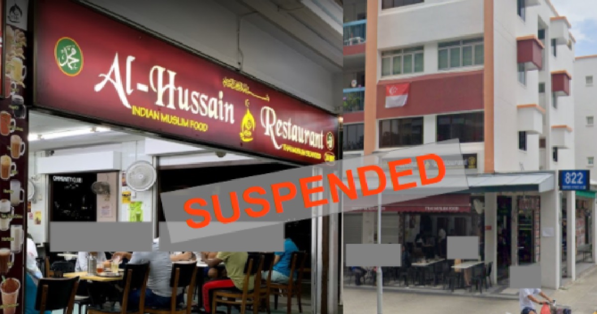 AL HUSSAIN RESTAURANT AT TAMPINES SUSPENDED 2 WEEKS FOR UNCLEAN FOOD, AMONG OTHERS