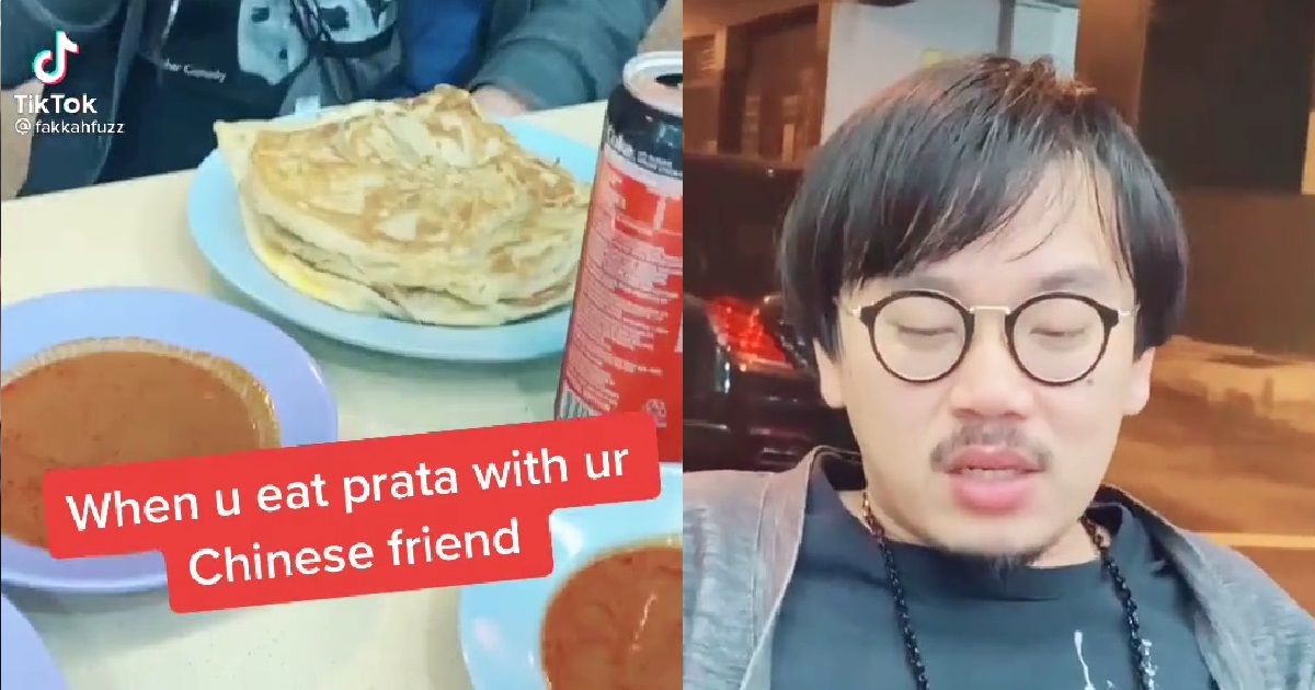 MALAY GUY NOT HAPPY BECAUSE HIS CHINESE FRIEND EAT PRATA WITH SUGAR
