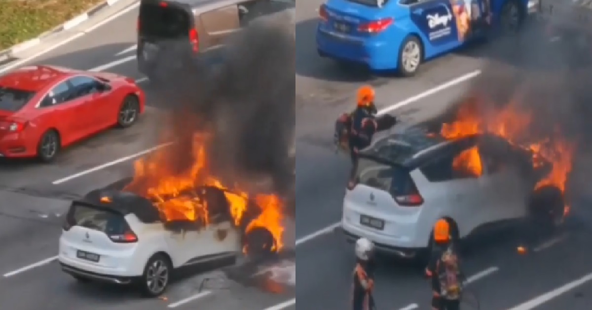 YET ANOTHER CAR CAUGHT ON FIRE AGAIN, THIS TIME AT WOODLANDS AVENUE 1