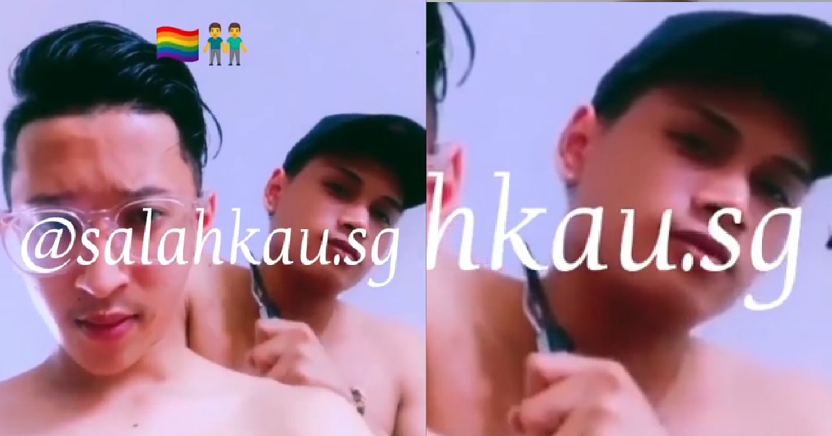 YOUNG PUNKS TOPLESS, POSE WITH KNIFE AND LGBT FLAG