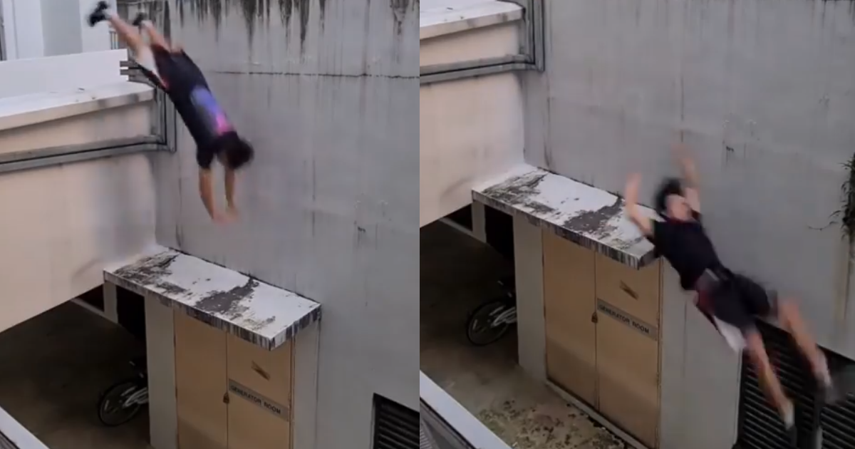 YP FAILED PARKOUR ATTEMPT MAKES HIM SMASH FACE ON THE GROUND