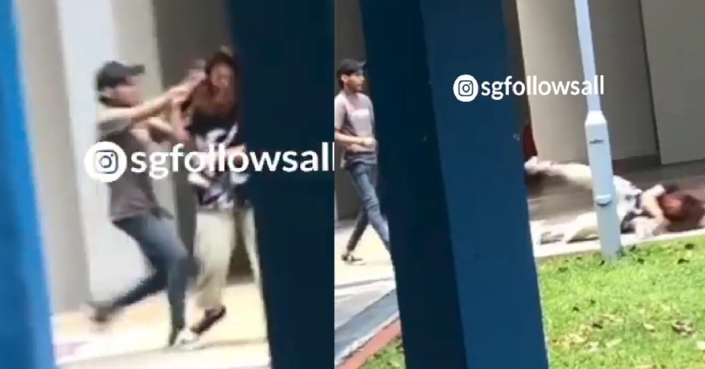 Couple Fighting Under Block Guy Punched And K O Girl To The Ground