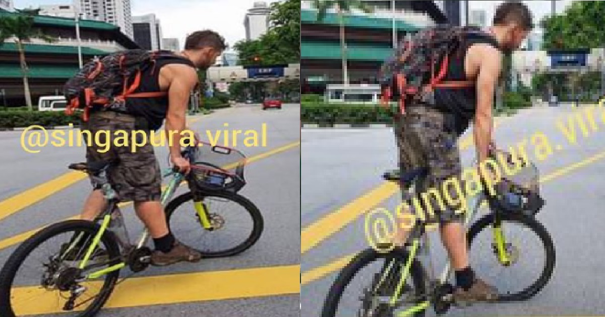 ANG MOH CYCLIST DOING TRICKS IN MIDDLE OF ROAD, SAYS: “F**K S’PORE & F**K YOUR RULES”