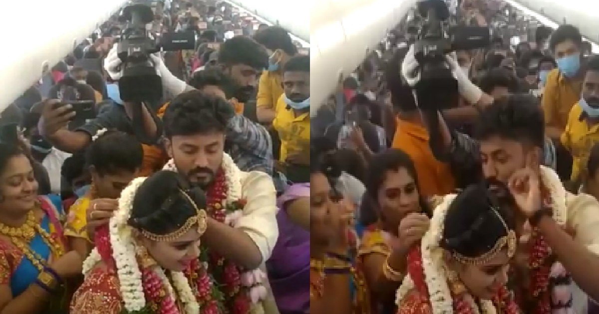 INDIAN COUPLE HAVE WEDDING WITH 160 GUESTS ON PLANE, TO SIAM LOCKDOWN RESTRICTIONS