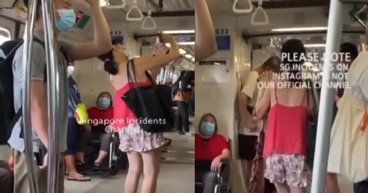 INFAMOUS BEOW TAN BACK ONCE AGAIN! SHOWING HER SLIDE PRESENTATION INSIDE MRT
