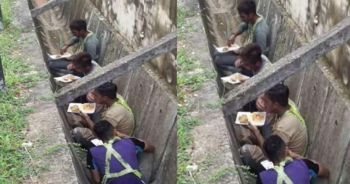 WORKERS EATING INSIDE LONGKANG BECAUSE CANNOT DINE-IN