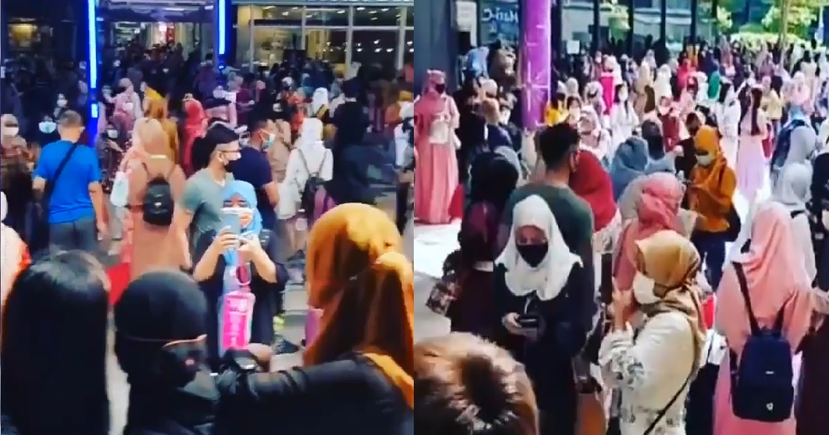 HUGE, MASSIVE CROWD OF PEOPLE SEEN DURING HARI RAYA AT PAYA LEBAR