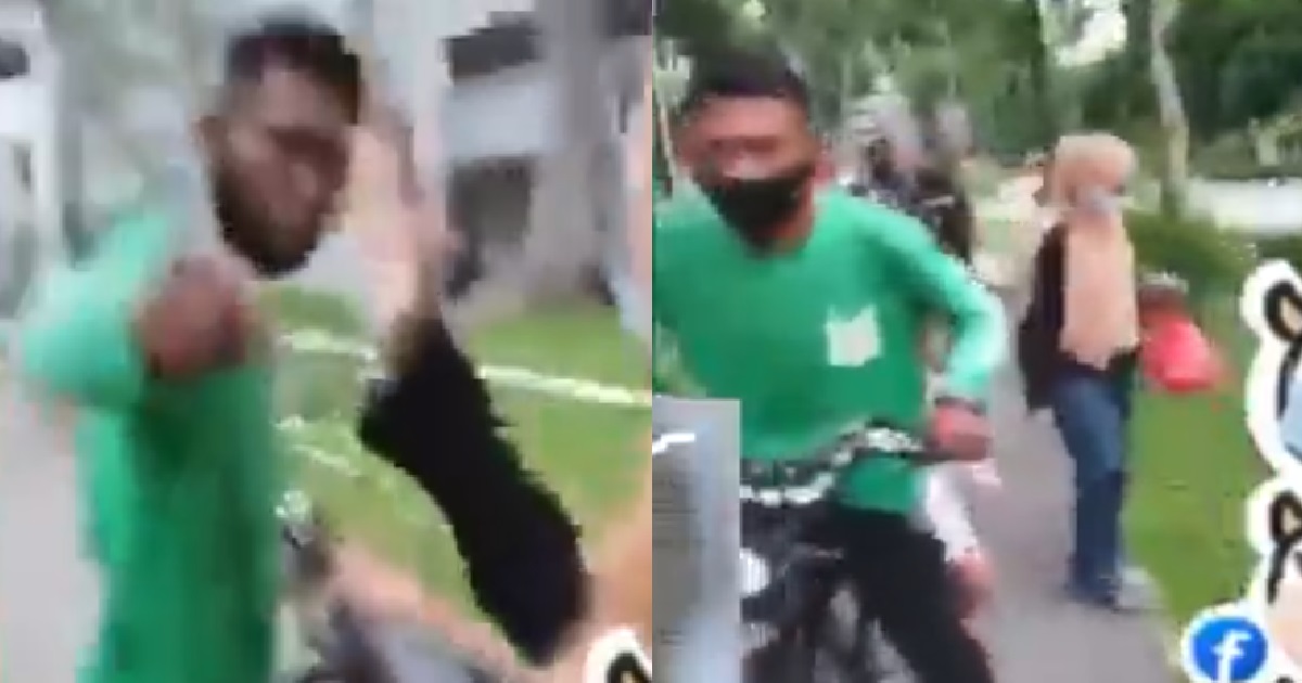 GRABFOOD RIDER SUSPENDED AFTER FIGHT WITH WOMAN ON FOOTPATH