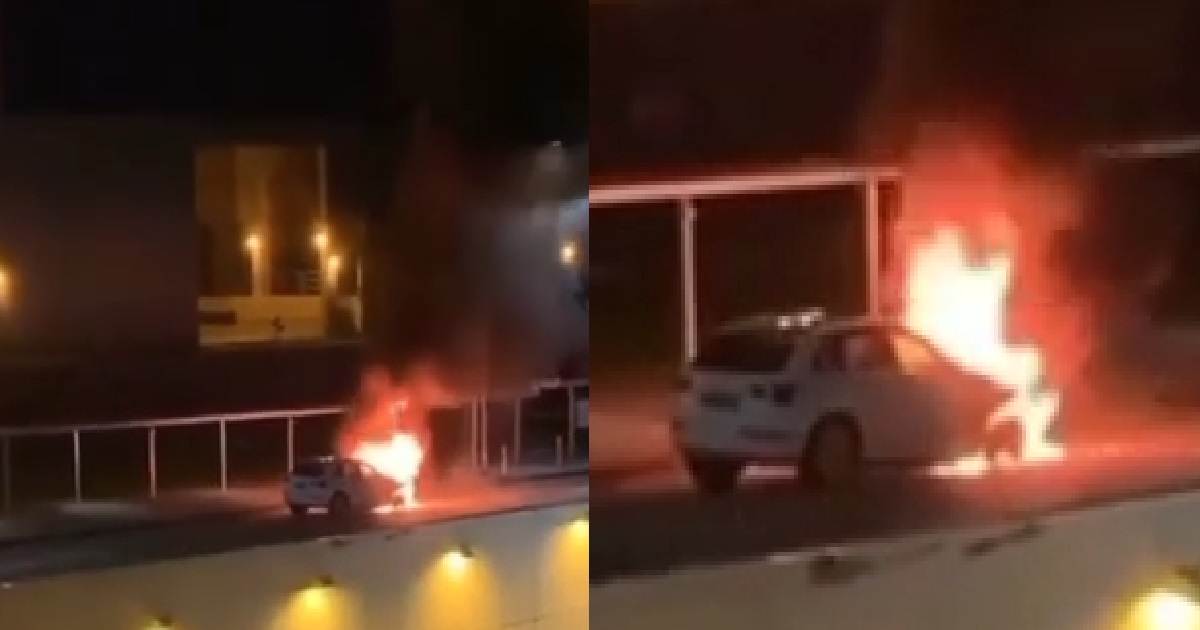 CAR SEEN BEING ENGULFED IN FLAMES AT TAI SENG, SCDF AT THE SCENE