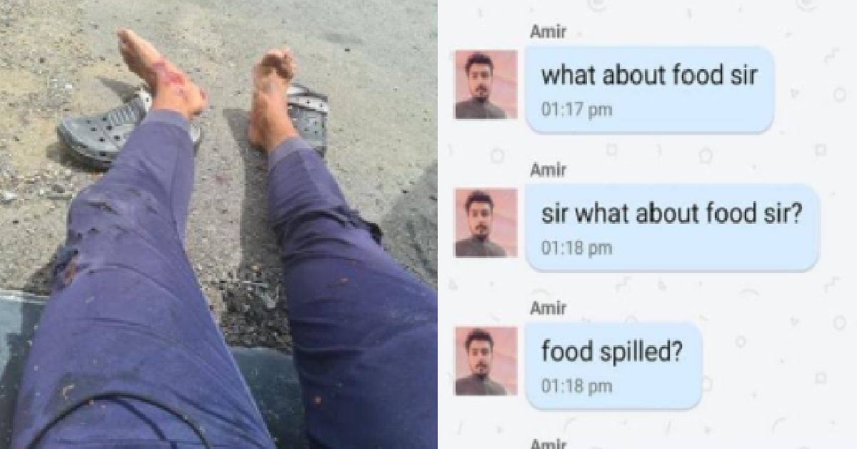 FOODPANDA RIDER CRASHED, DISPATCH SUPPORT ONLY CARE ABOUT “FOOD SPILLED” OR NOT
