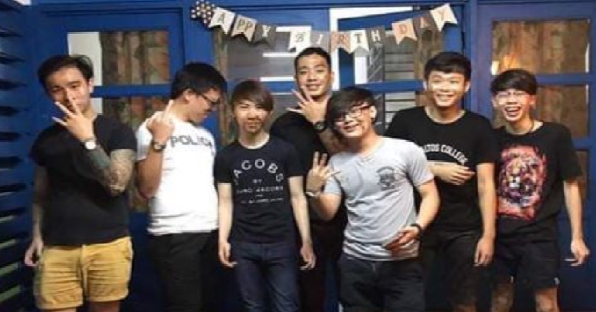 YOUNG PUNKS CELEBRATE BIRTHDAY BY FLASHING GANG SIGNS