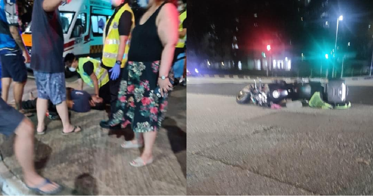 MERC DRIVER HIT & RUN MOTORCYCLIST. SAY HE WILL STOP TO HELP BUT DROVE AWAY